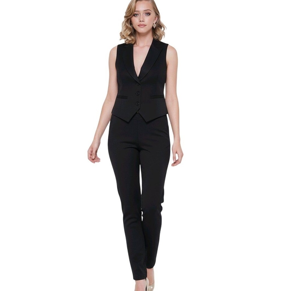 Renuar Black Pull On Slim Ankle Dress Pants Womens Size‎ 6 Stretch Career